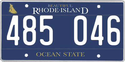 RI license plate 485046