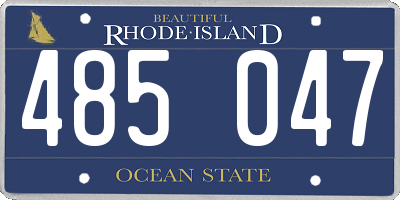 RI license plate 485047