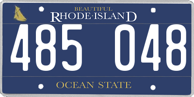 RI license plate 485048