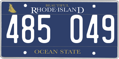 RI license plate 485049