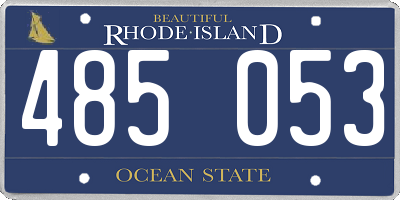 RI license plate 485053
