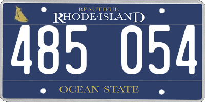 RI license plate 485054