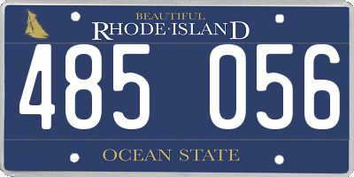 RI license plate 485056