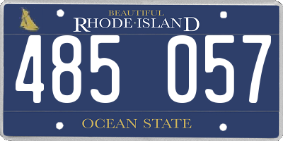 RI license plate 485057