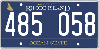 RI license plate 485058