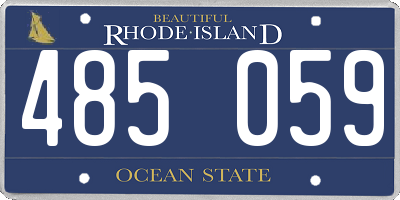 RI license plate 485059