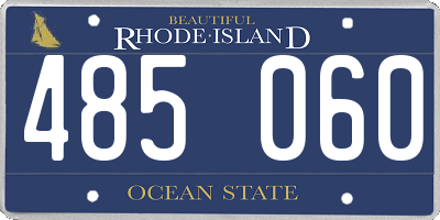 RI license plate 485060