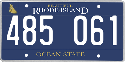 RI license plate 485061