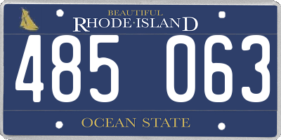 RI license plate 485063