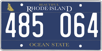 RI license plate 485064