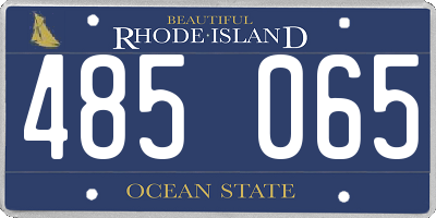 RI license plate 485065