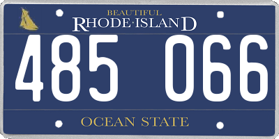 RI license plate 485066
