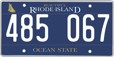 RI license plate 485067