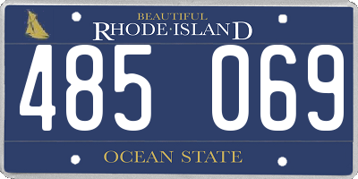 RI license plate 485069