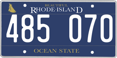 RI license plate 485070