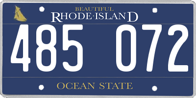 RI license plate 485072
