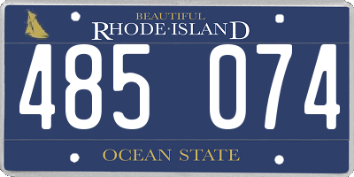 RI license plate 485074