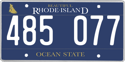 RI license plate 485077