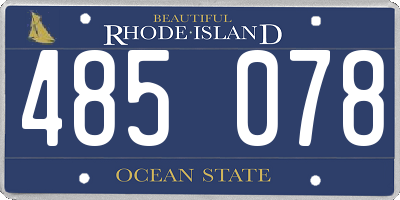 RI license plate 485078