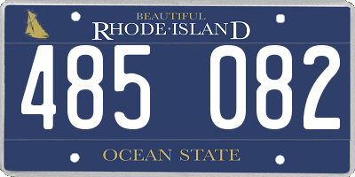 RI license plate 485082