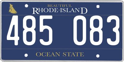 RI license plate 485083