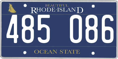 RI license plate 485086