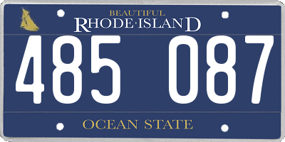 RI license plate 485087