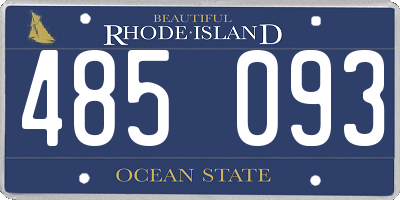 RI license plate 485093