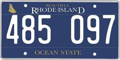 RI license plate 485097