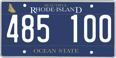 RI license plate 485100