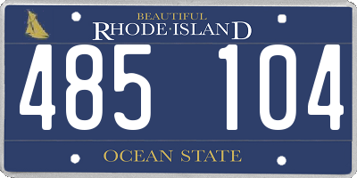 RI license plate 485104