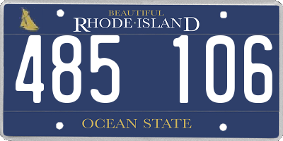 RI license plate 485106