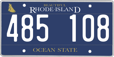 RI license plate 485108