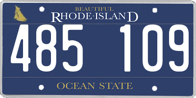RI license plate 485109