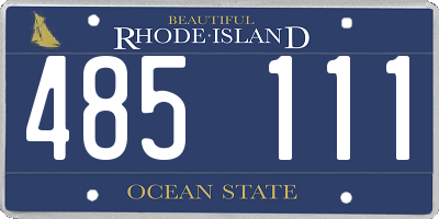 RI license plate 485111