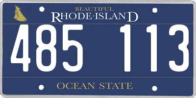 RI license plate 485113