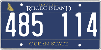 RI license plate 485114