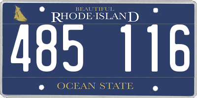 RI license plate 485116