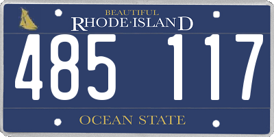 RI license plate 485117