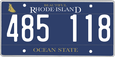 RI license plate 485118