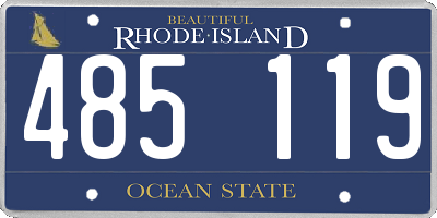 RI license plate 485119