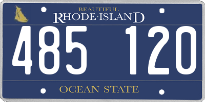 RI license plate 485120