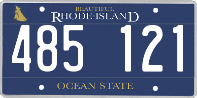RI license plate 485121