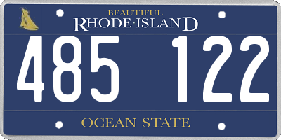 RI license plate 485122