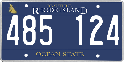 RI license plate 485124