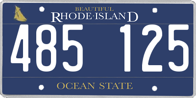 RI license plate 485125