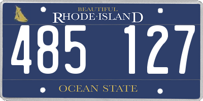 RI license plate 485127