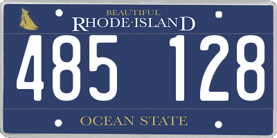 RI license plate 485128