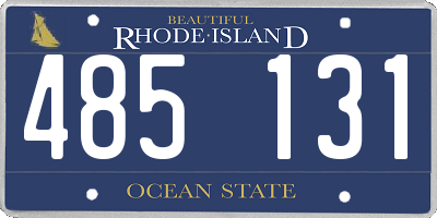 RI license plate 485131