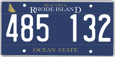 RI license plate 485132